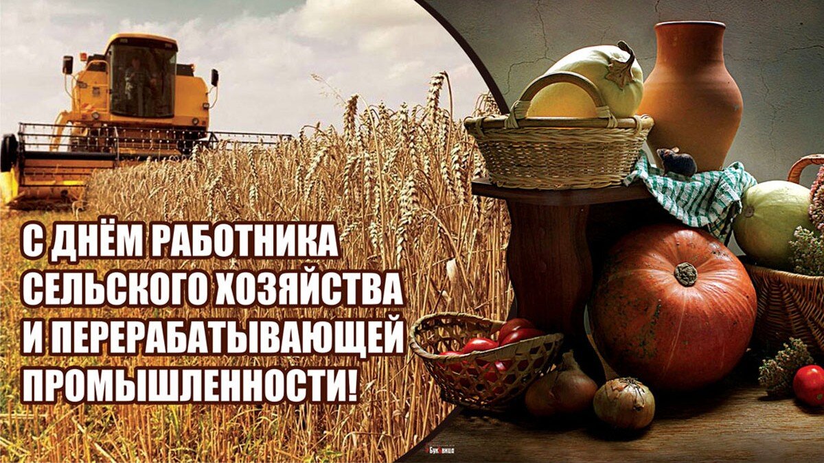 Поздравление с Днём работника сельского хозяйства и перерабатывающей промышленности!.